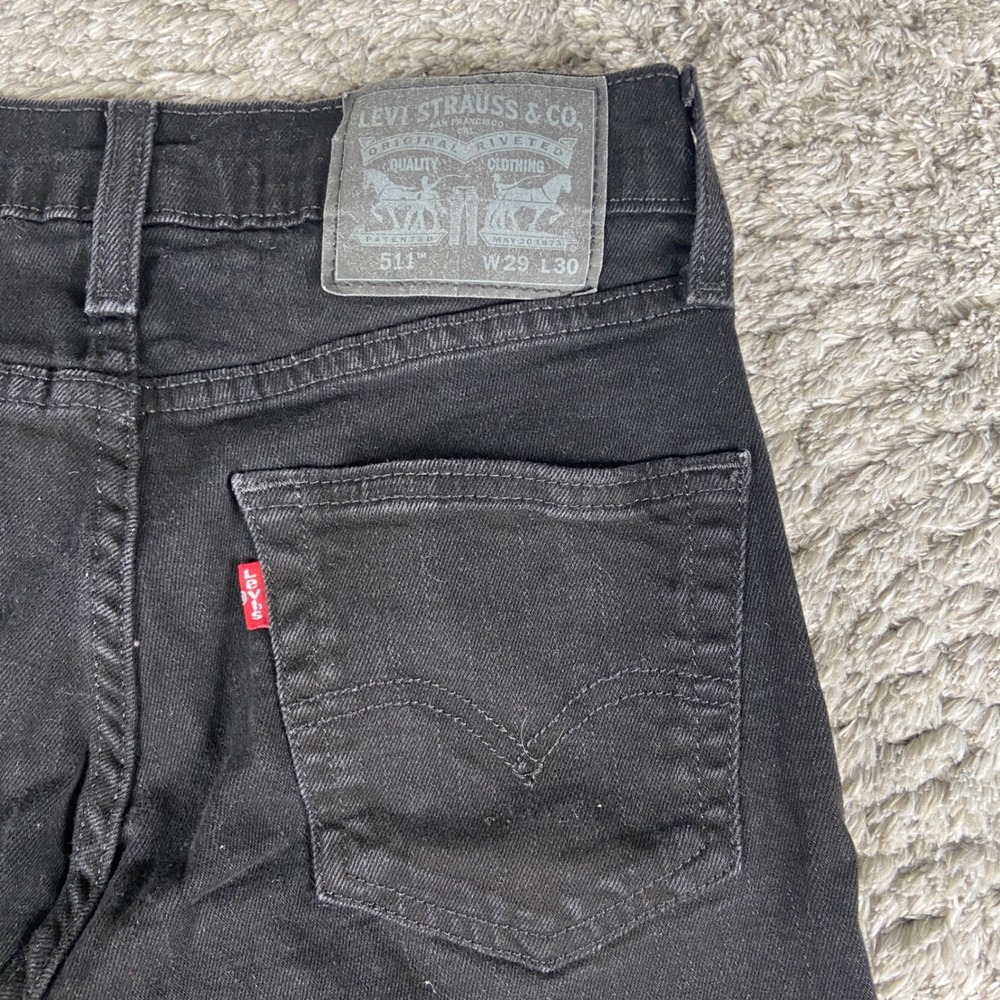 Levi's‎ 511 Slim Jeans Mens 29x30 Black Denim Stretch Casual Streetwear Pant